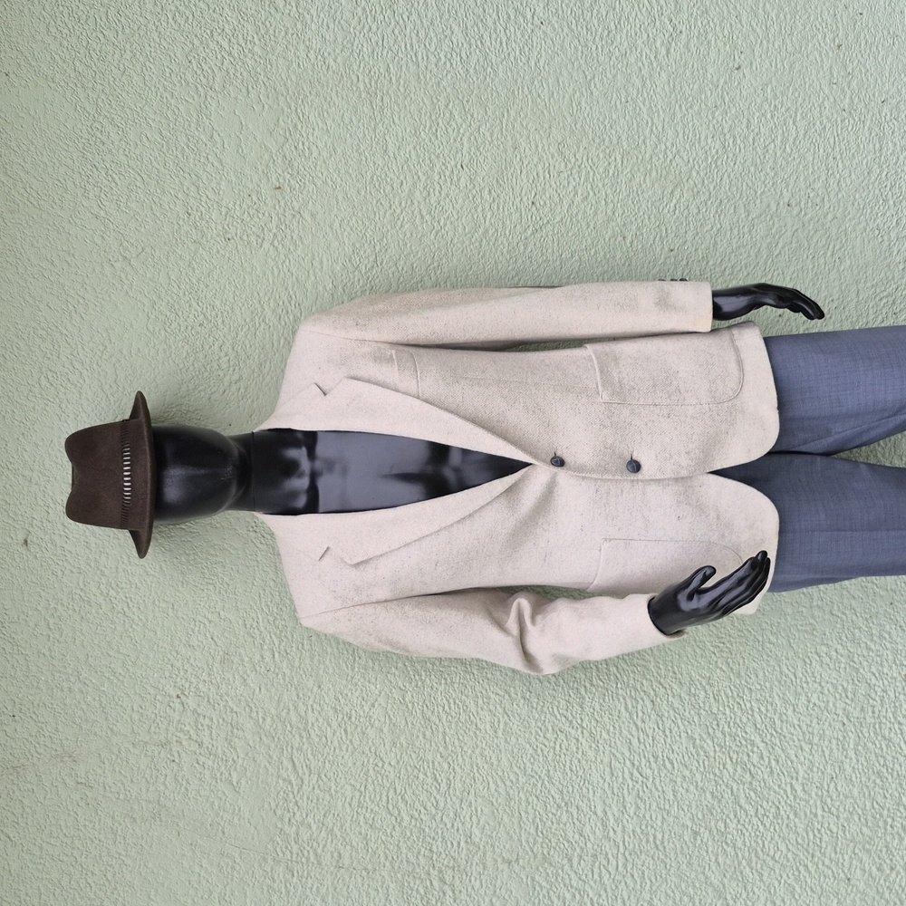 Bergamo (Roma) Men's Vintage Tweed (2) Luxury Blazer W/Suede Elbow Patches